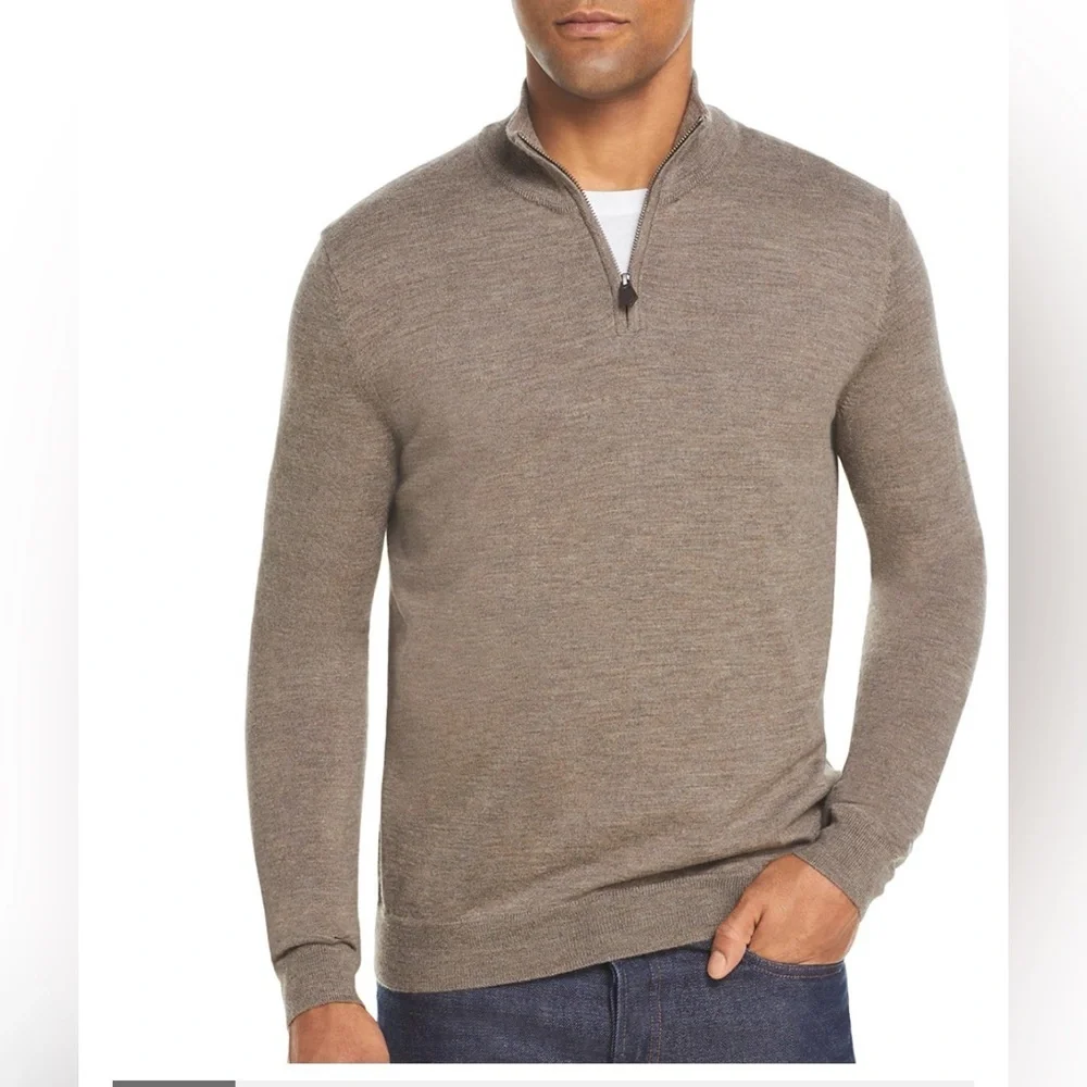 Quarter-Zip Merino Wool Sweater size XL